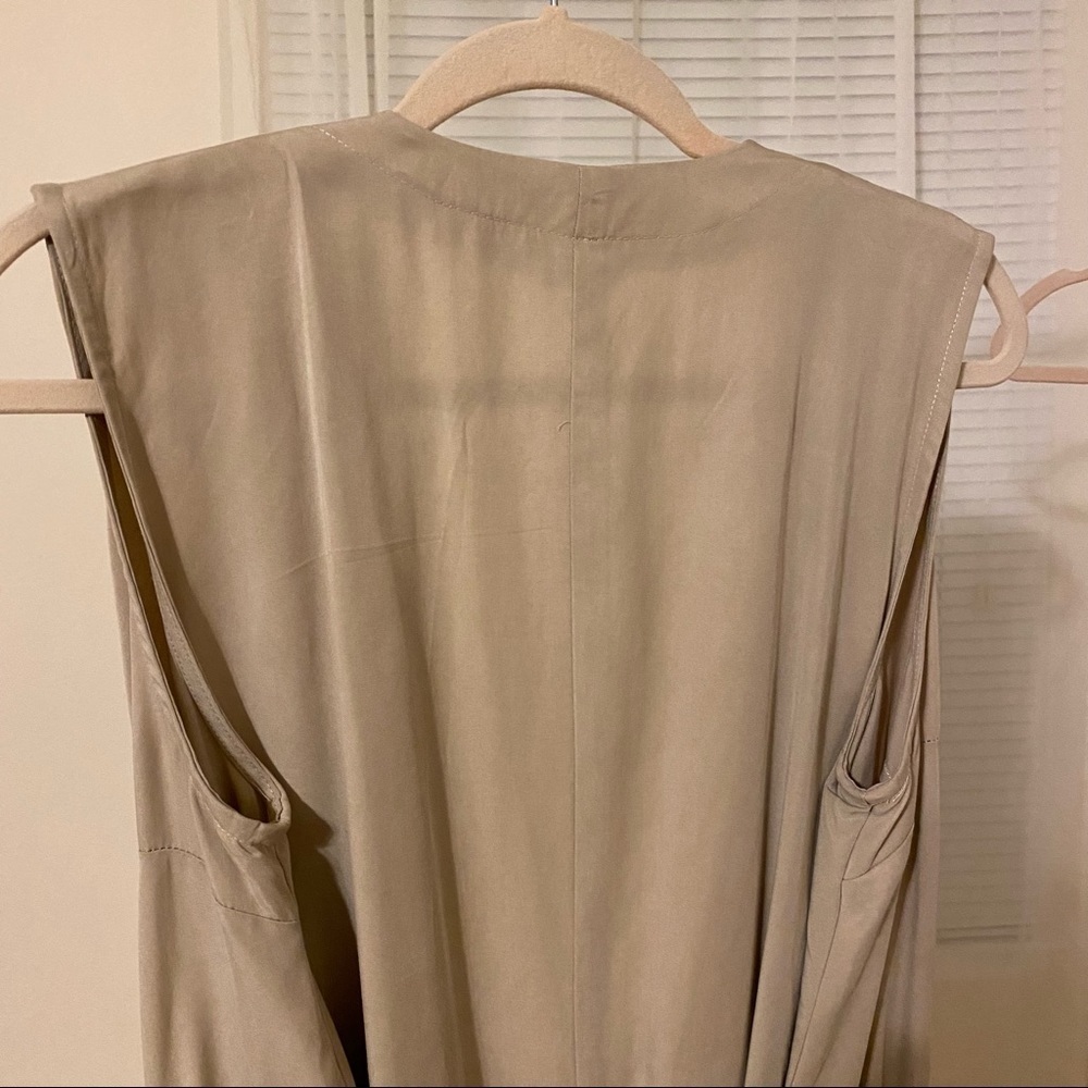 Anthropologie Artisan NY Sleeveless Belted Duster Cream Beige L NWT - Picture 4 of 6